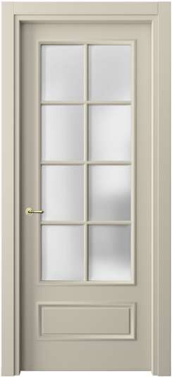 Дверь межкомнатная 8112 МБСР САТ. Цвет Матовый бежево-серый. Материал Гладкая эмаль. Коллекция Paris. Картинка.
