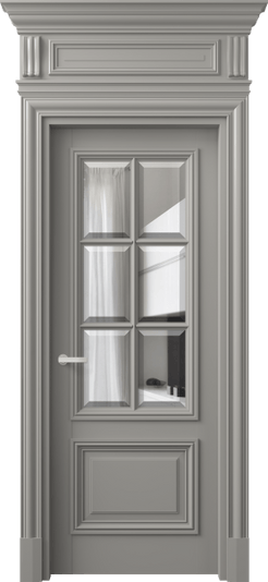 Дверь межкомнатная 7312 БНСР ПРОЗ Ф. Цвет Бук нейтральный серый. Материал Массив бука эмаль. Коллекция Antique. Картинка.
