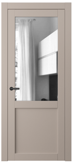 Дверь межкомнатная 2122 ПЭСК ДВ ЗЕР. Цвет ПЭТ серо-коричневый . Материал ПЭТ. Коллекция Neo. Картинка.