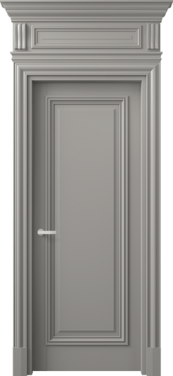 Дверь межкомнатная 7301 МНСР . Цвет Матовый нейтральный серый. Материал Гладкая эмаль. Коллекция Антик. Картинка.