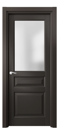 Дверь межкомнатная 0710 ДАН САТ. Цвет Дуб антрацит. Материал Массив дуба эмаль. Коллекция Lignum. Картинка.