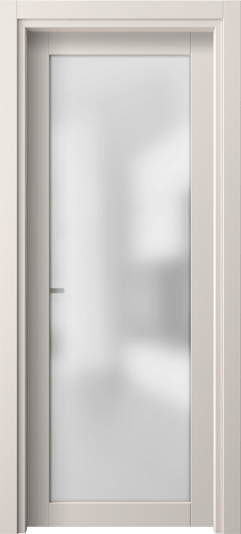 Дверь межкомнатная 2102 ПЭТБ САТ. Цвет ПЭТ тёплый-белый. Материал ПЭТ. Коллекция Neo1. Картинка.
