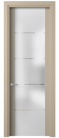 Дверь межкомнатная 4114 ПЭСК ГРА. Цвет ПЭТ серо-коричневый . Материал ПЭТ. Коллекция Планум. Картинка.