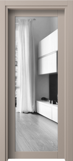 Дверь межкомнатная 2102 ПЭСК ДВ ЗЕР. Цвет ПЭТ серо-коричневый . Материал ПЭТ. Коллекция Neo1. Картинка.