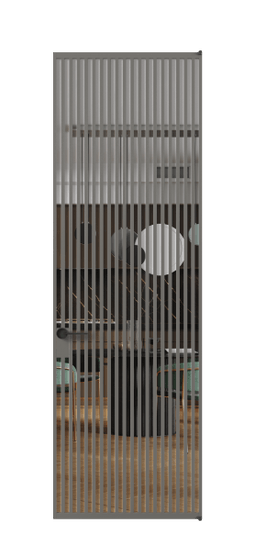 Дверь межкомнатная АЛПЛ040.07 Crystalvision АКЛС. Цвет Алюминий классический серый. Материал Алюминий в эмали. Коллекция Formato. Картинка.