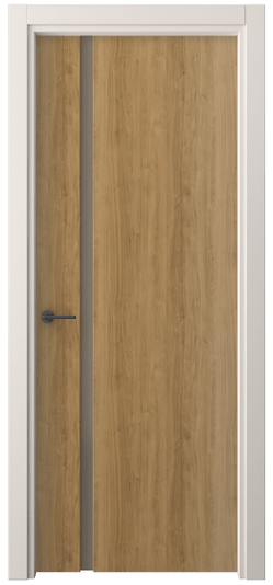 Дверь межкомнатная 4222 ГОР БР САТ. Цвет Грецкий орех. Материал Ламинатин. Коллекция Freedom. Картинка.