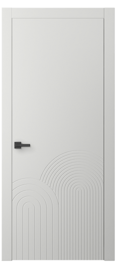 Дверь межкомнатная АКП 8059 МССР. Цвет Матовый светло-серый. Материал Гладкая эмаль. Коллекция Linea. Картинка.