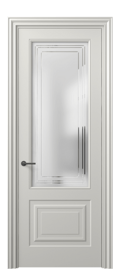 Дверь межкомнатная 8452 МСР Сатин с гравировкой Mascot. Цвет Матовый серый. Материал Гладкая эмаль. Коллекция Mascot. Картинка.