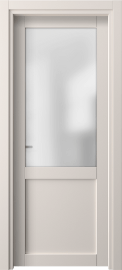 Дверь межкомнатная 2122 ПЭТБ САТ. Цвет ПЭТ тёплый-белый. Материал ПЭТ. Коллекция Neo1. Картинка.