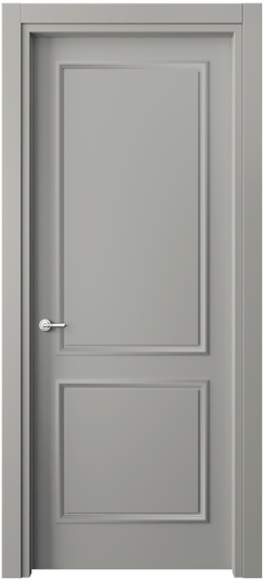 Дверь межкомнатная 8121 МНСР. Цвет Матовый нейтральный серый. Материал Гладкая эмаль. Коллекция Paris. Картинка.