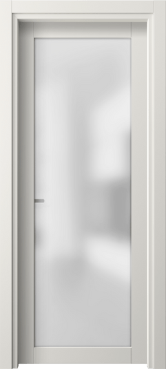 Дверь межкомнатная 2102 ПЭБЛ САТ. Цвет ПЭТ белоснежный. Материал ПЭТ. Коллекция Neo1. Картинка.
