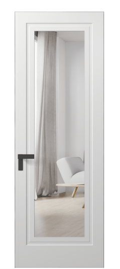 Дверь межкомнатная 8303 ГРН Зеркало. Цвет Грунт под покраску. Материал Грунт под покраску. Коллекция Rocca. Картинка.