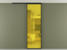 Перегородка Формато вдоль стены на потолок 1 створка