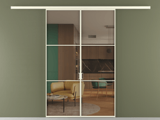 Перегородка Formato вдоль стены 2 створки