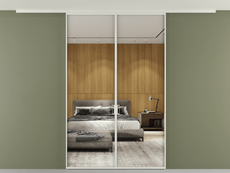 Перегородка Formato вдоль стены на потолок 2 створки