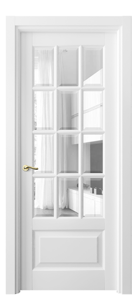 Дверь межкомнатная 0728 ББЛ ПРОЗ Ф. Цвет Бук белоснежный. Материал Массив бука эмаль. Коллекция Lignum. Картинка.