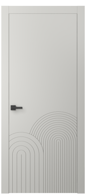 Дверь межкомнатная АКП 8059 МСР Матовый серый. Цвет Матовый серый. Материал Гладкая эмаль. Коллекция Linea. Картинка.