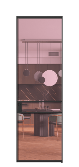 Дверь межкомнатная АЛПЛ040.02 ПРОЗ РОЗ ЧЕР. Цвет Алюминий Черный. Материал Алюминий. Коллекция Formato. Картинка.