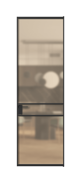 Дверь межкомнатная АЛПЛ040.02 САТ ОРАНЖ ЧЕР. Цвет Алюминий Черный. Материал Алюминий. Коллекция Formato. Картинка.