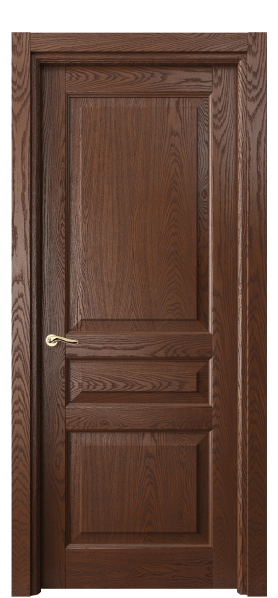 Дверь межкомнатная 0711 ДКЧ.Б. Цвет Дуб коньячный брашированный. Материал Массив дуба брашированный. Коллекция Lignum. Картинка.