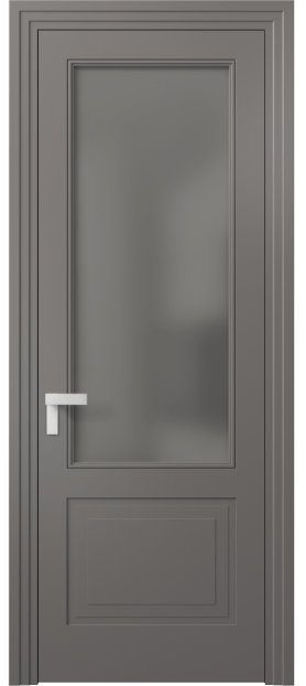 Дверь межкомнатная 8352 МКЛС Серый сатин. Цвет Матовый классический серый. Материал Гладкая эмаль. Коллекция Rocca. Картинка.